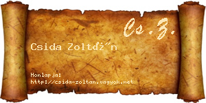 Csida Zoltán névjegykártya