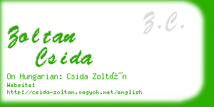 zoltan csida business card